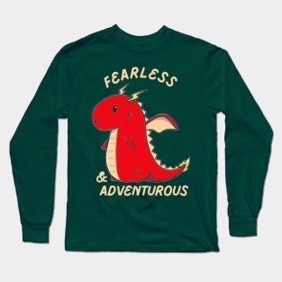 Fearless & Adventurous Cute Dragon Year of the Dragon 2024 Long Sleeve T-Shirt